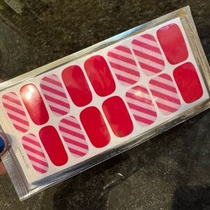 Candy Stripe Crush Nail Wrap Set | Pink & Red Striped | DIY Manicure Strips